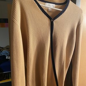 single button, split cardigan